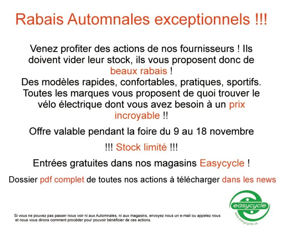 Rabais Automnales exceptionnels !!!