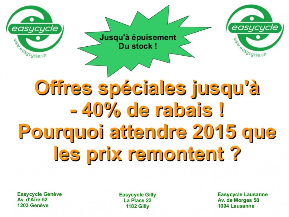 Offres sp&eacute;ciales jusqu'&agrave; - 40% de rabais !
